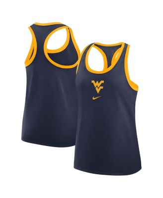 Nike - Women's Navy West Virginia Mountaineers Primetime Tri-Blend Racerback Tank Top