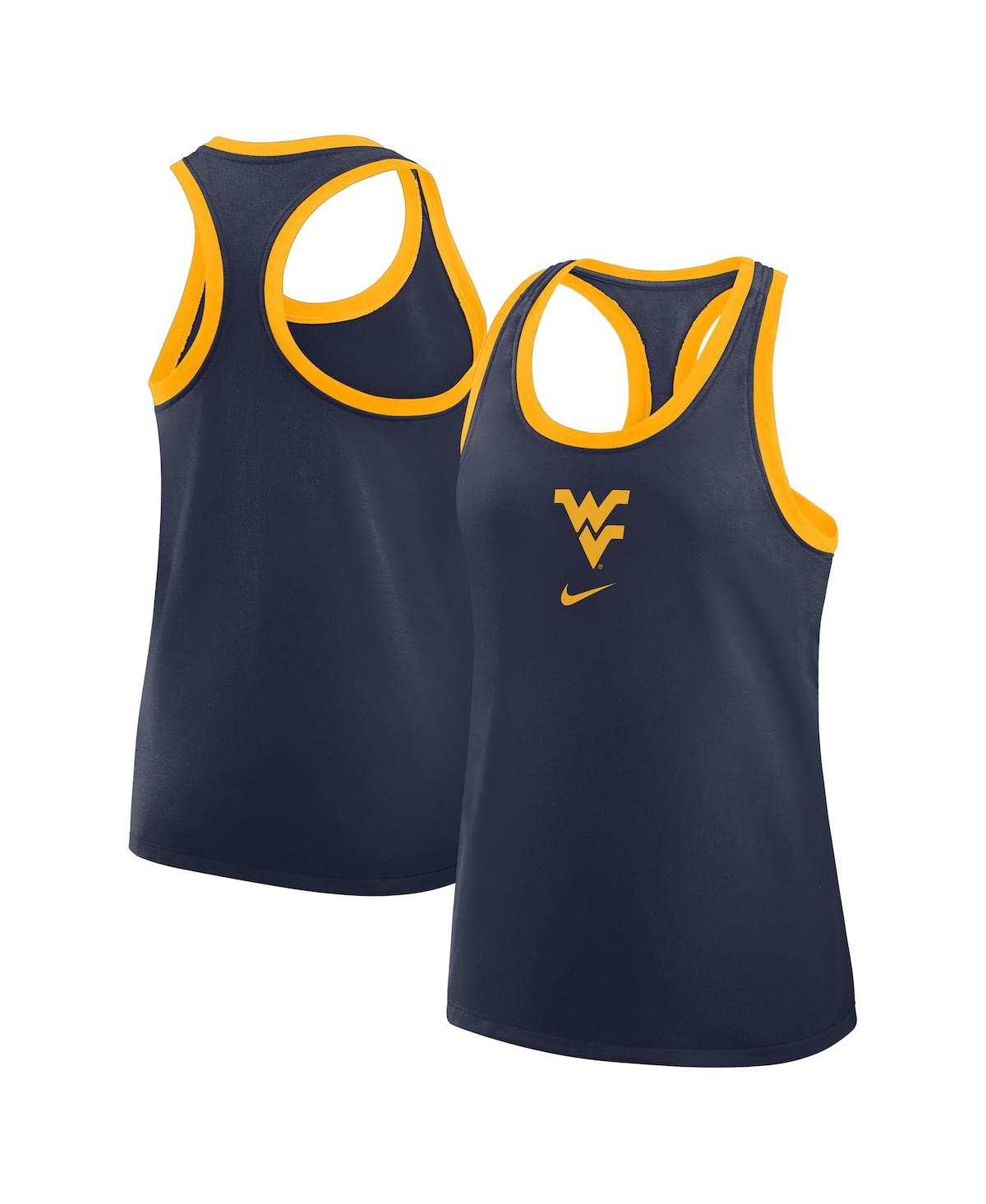 Nike Women's Navy West Virginia Mountaineers Primetime Tri-blend Racerback Tank Top
