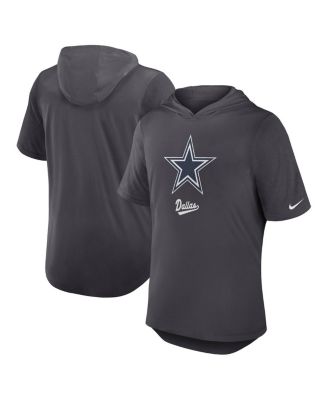 Nike - Men's Anthracite Dallas Cowboys Tri-Blend Performance Hoodie T-Shirt