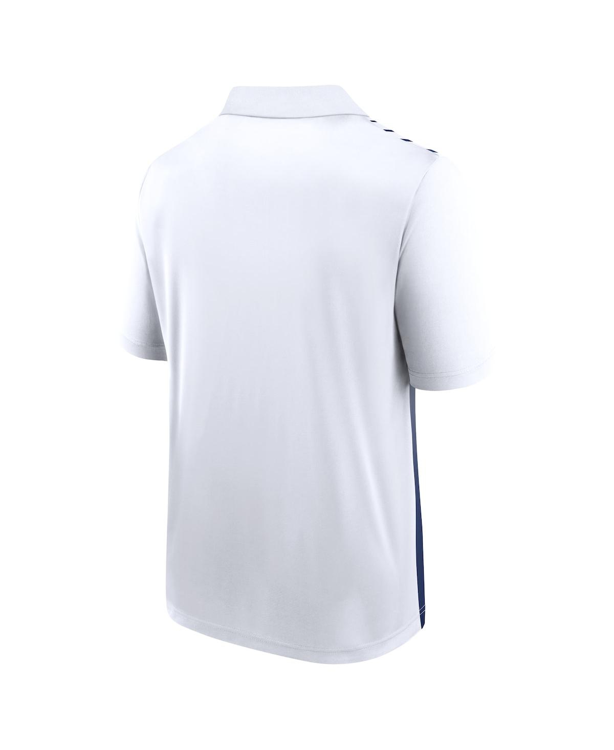 Logo Athletic Men's White/navy Denver Broncos Sandlot Game Polo Shirt