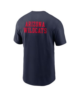 Men's Navy Arizona Wildcats 2-Hit Stacked T-Shirt