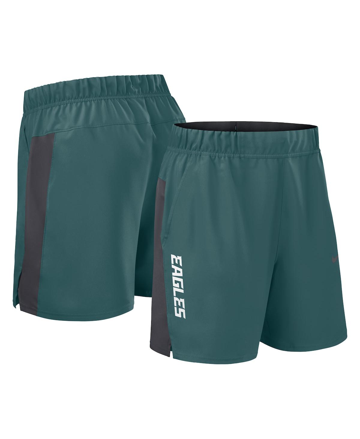 Men's Midnight Green Philadelphia Eagles Woven Victory Performance Shorts - Green