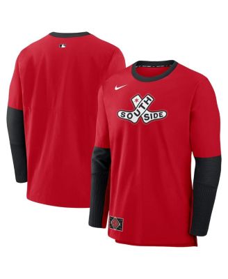Nike - Men's Red/Black Chicago White Sox 2025 City Connect Authentic Collection Lightweight Player Tri-Blend Performance Long Sleeve T-Shirt