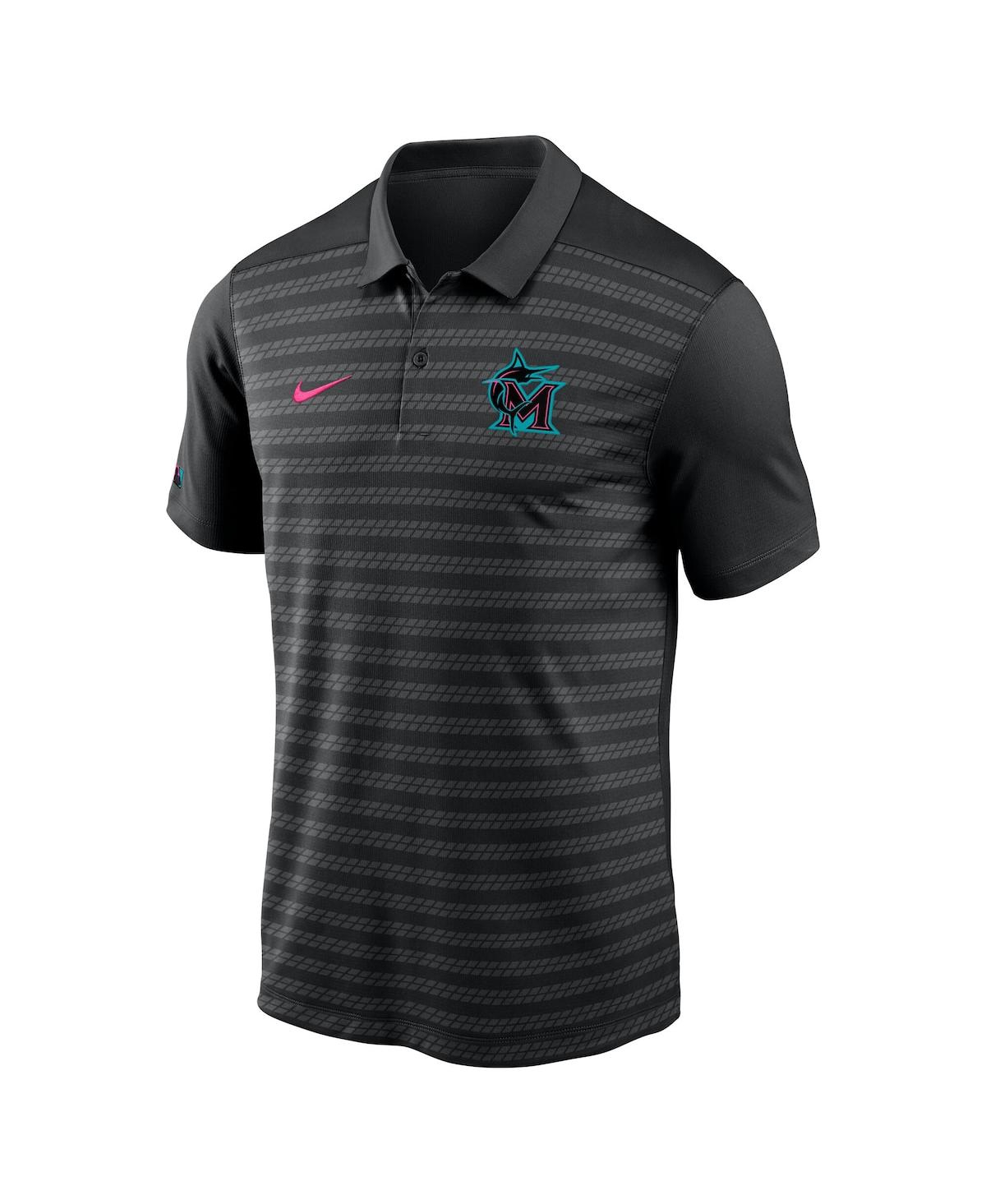 Nike Men's Black Miami Marlins 2025 City Connect Authentic Collection Victory Performance Polo Shirt In Gold