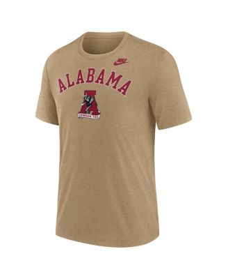 Men's Heather Light Brown Alabama Crimson Tide Legacy Arch Tri-Blend T-Shirt