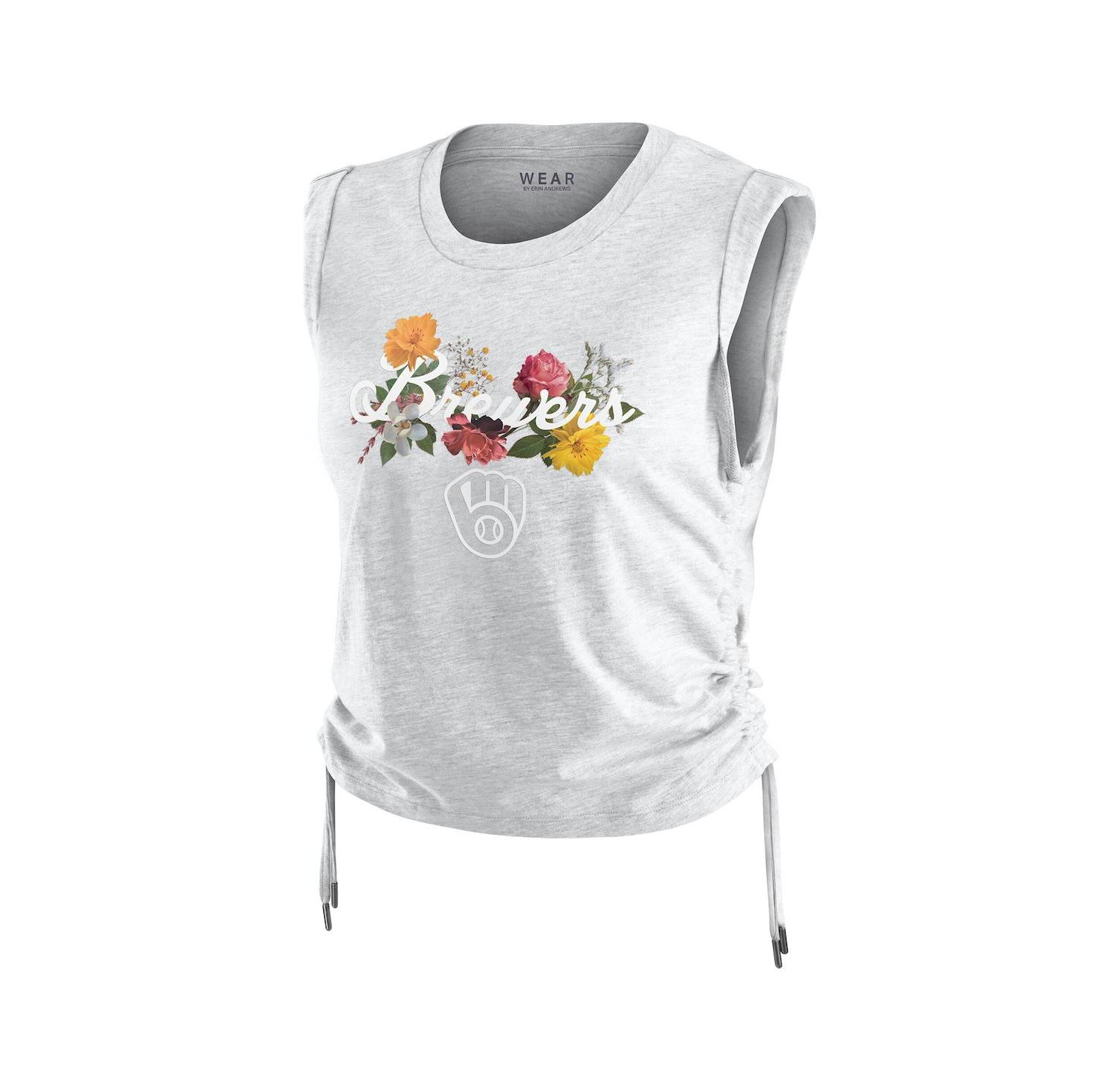 Women's Heather Gray Milwaukee Brewers Cinched Tank Top