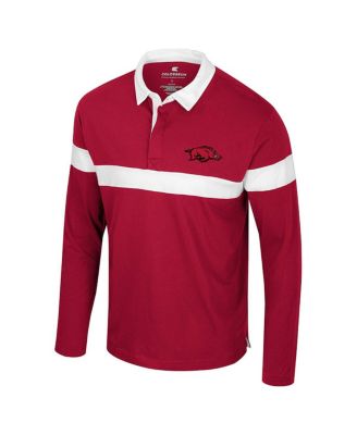 Men's Cardinal Arkansas Razorbacks Too Cool for School Long Sleeve Polo Shirt