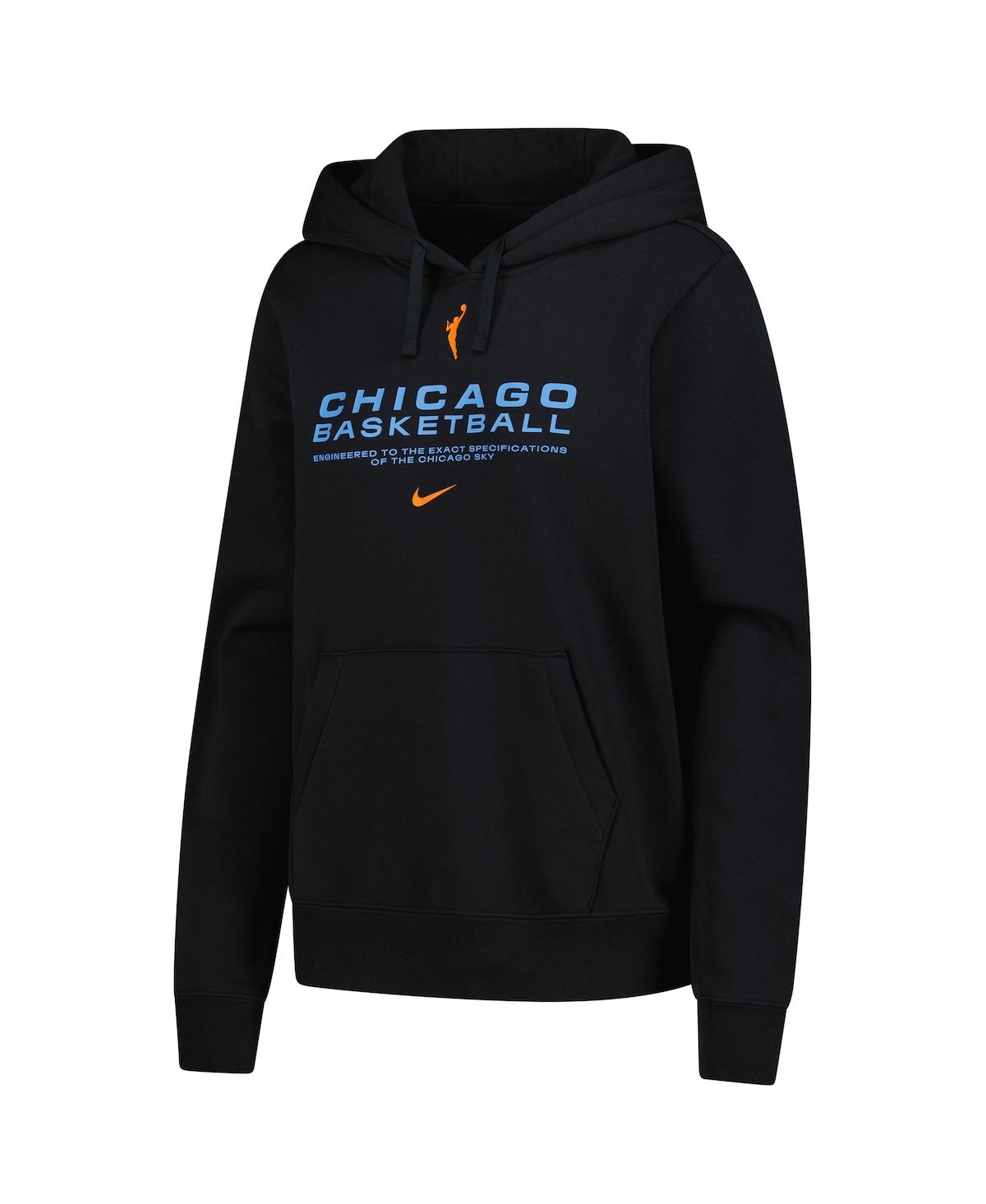 Nike Women's Black Chicago Sky Club City Pullover Hoodie In Black