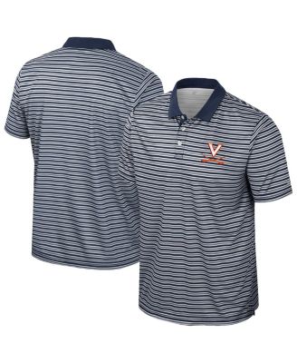 Colosseum - Men's Navy Virginia Cavaliers Striped Polo Shirt