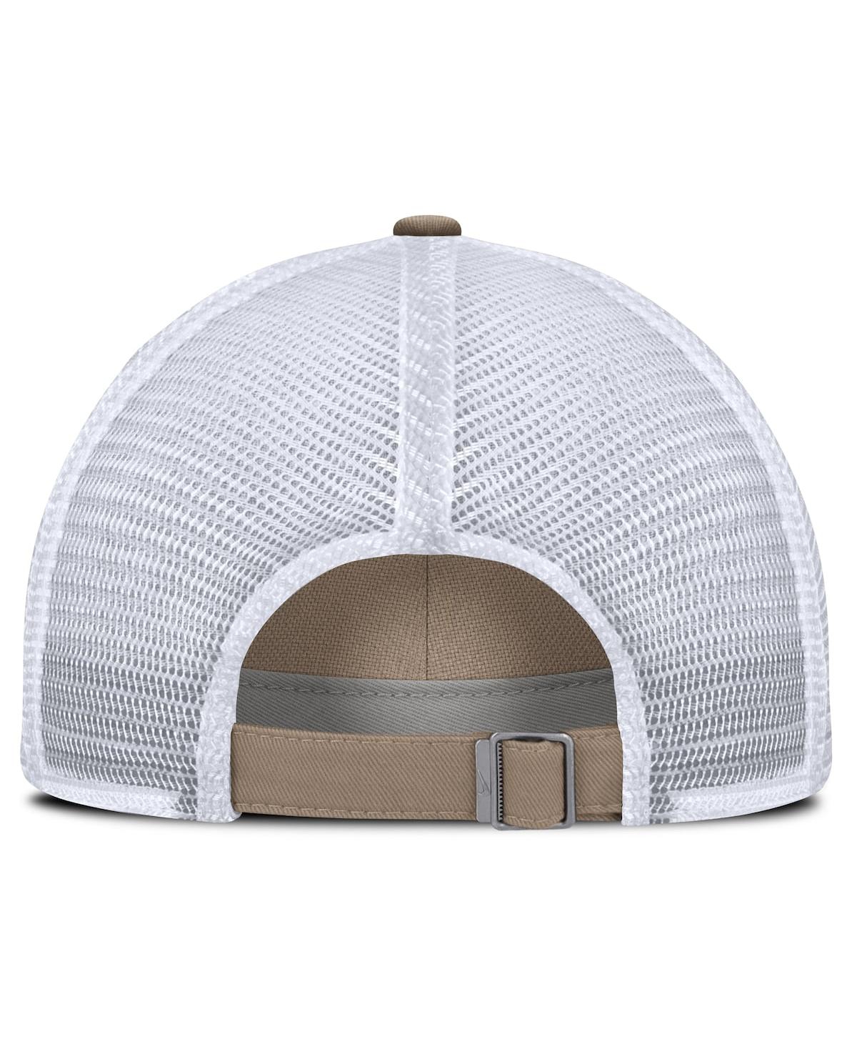 NIKE MEN'S AND WOMEN'S KHAKI/WHITE PHILADELPHIA PHILLIES CLUB TRUCKER ADJUSTABLE HAT 