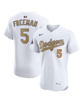 Nike - Men's Freddie Freeman White Los Angeles Dodgers 2025 Gold Collection Elite Jersey