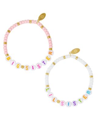 Girls Sis/Lil Sis Stretchy Bead Bracelet Set