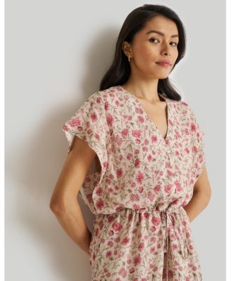 Womens Relaxed Drawstring Dress