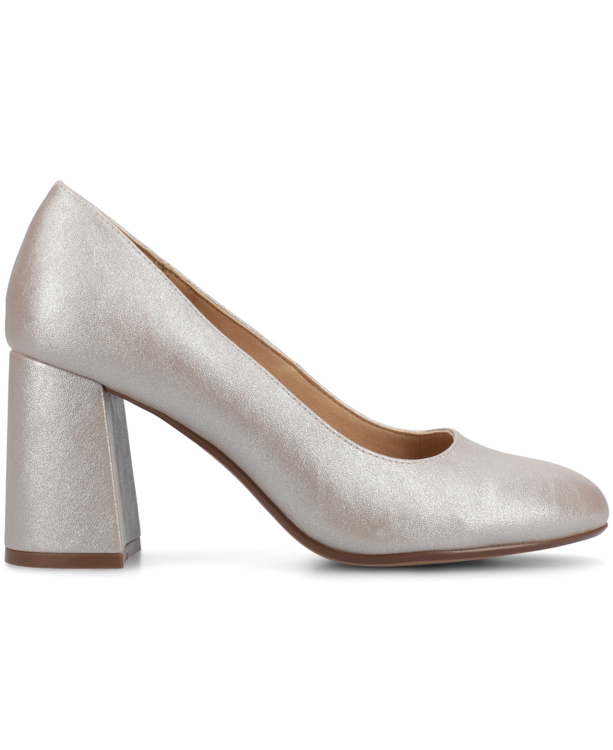 Journee Collection Women's Seraphina Round Toe Pumps In Gold