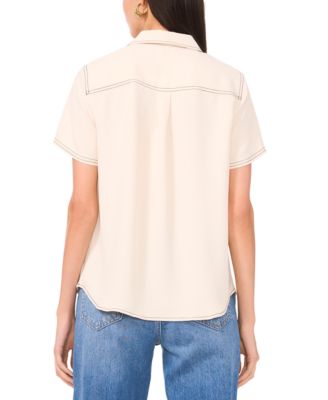 Women's Flap-Pocket Short-Sleeve Top