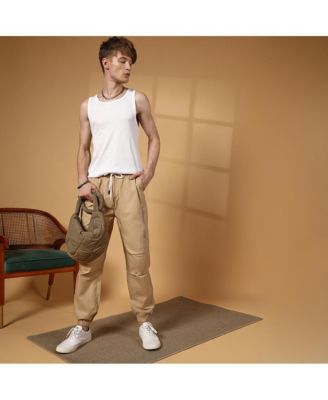 Men's Khaki Brown Parachute Utility Trousers