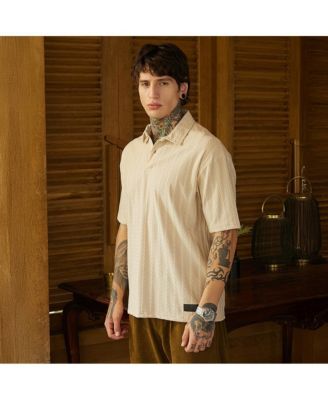 Men's Tactile Oversized Polo T-Shirt