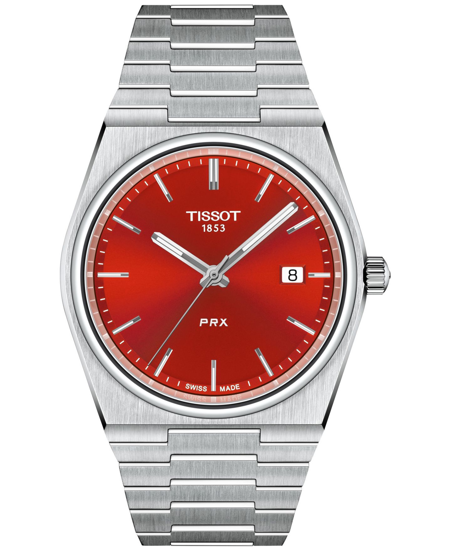 Мужские часы Tissot Swiss PRX Quartz Stainless Steel Bracelet Watch 40mm — фото 1