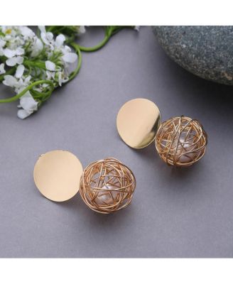 Wired-Orb Drop Earrings