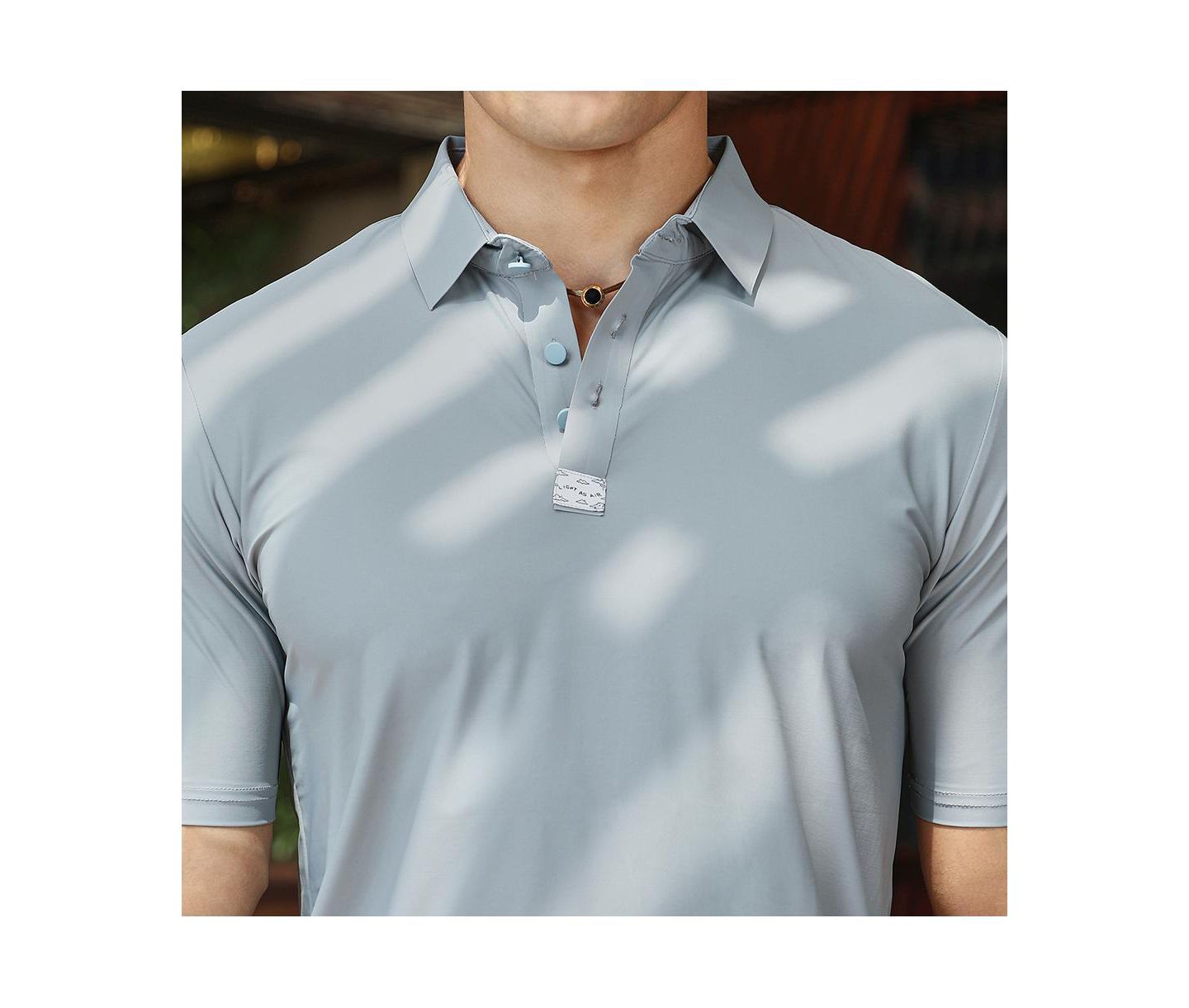 Мужская футболка Cahoot Campus Sutra Coin Grey Seamless Solid Polo, цвет: Серый — фото 6
