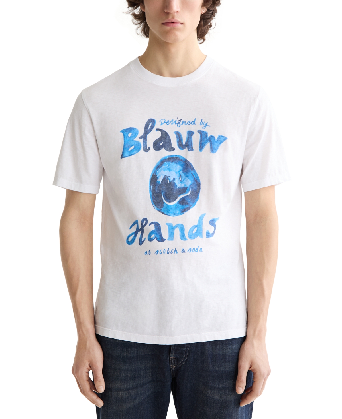 Scotch & Soda Men's Logo Graphic T-shirt In White