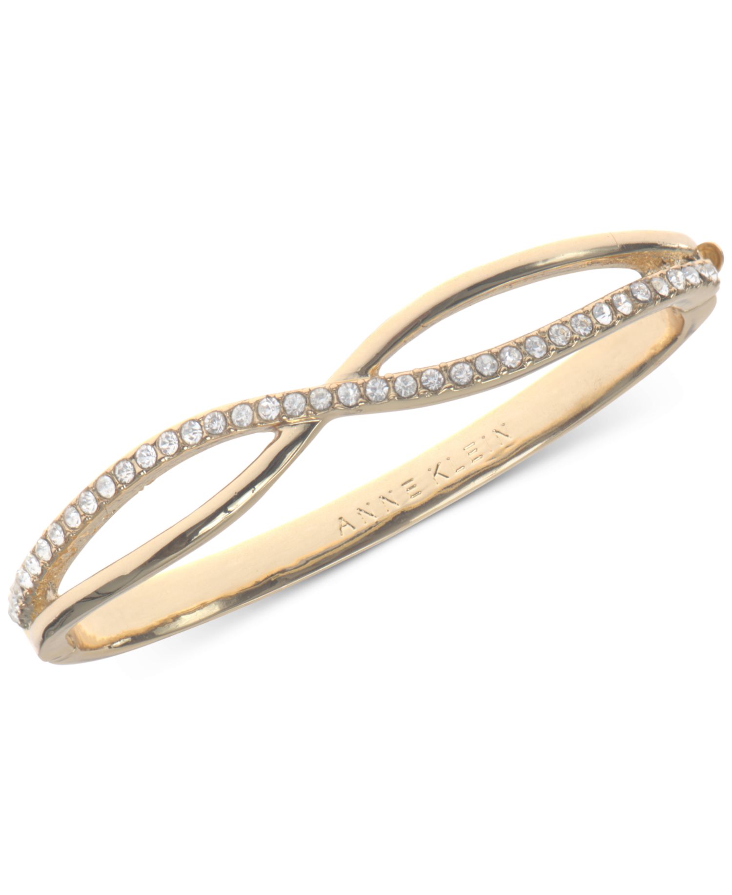 Crystal Crisscross Bangle Bracelet