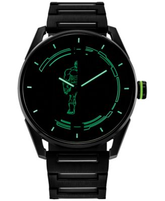 Eco-Drive Men's Marvel Hulk Green Goliath Black-Tone Stainless Steel Bracelet Watch 42mm