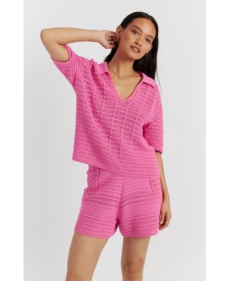 Women's Cotton Crochet Shirt