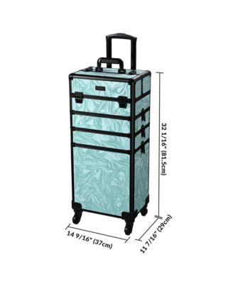 3-Piece Makeup Train Cases Cosmetic Organizer Kit Wheel CB Dusk