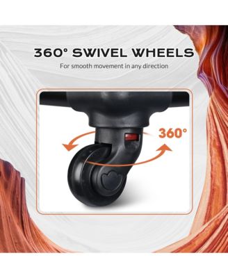 3-Piece Makeup Train Cases Cosmetic Organizer Kit Wheel CB Dusk