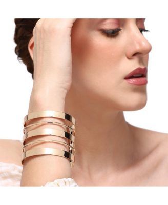 -Plated Handcuff Bracelet