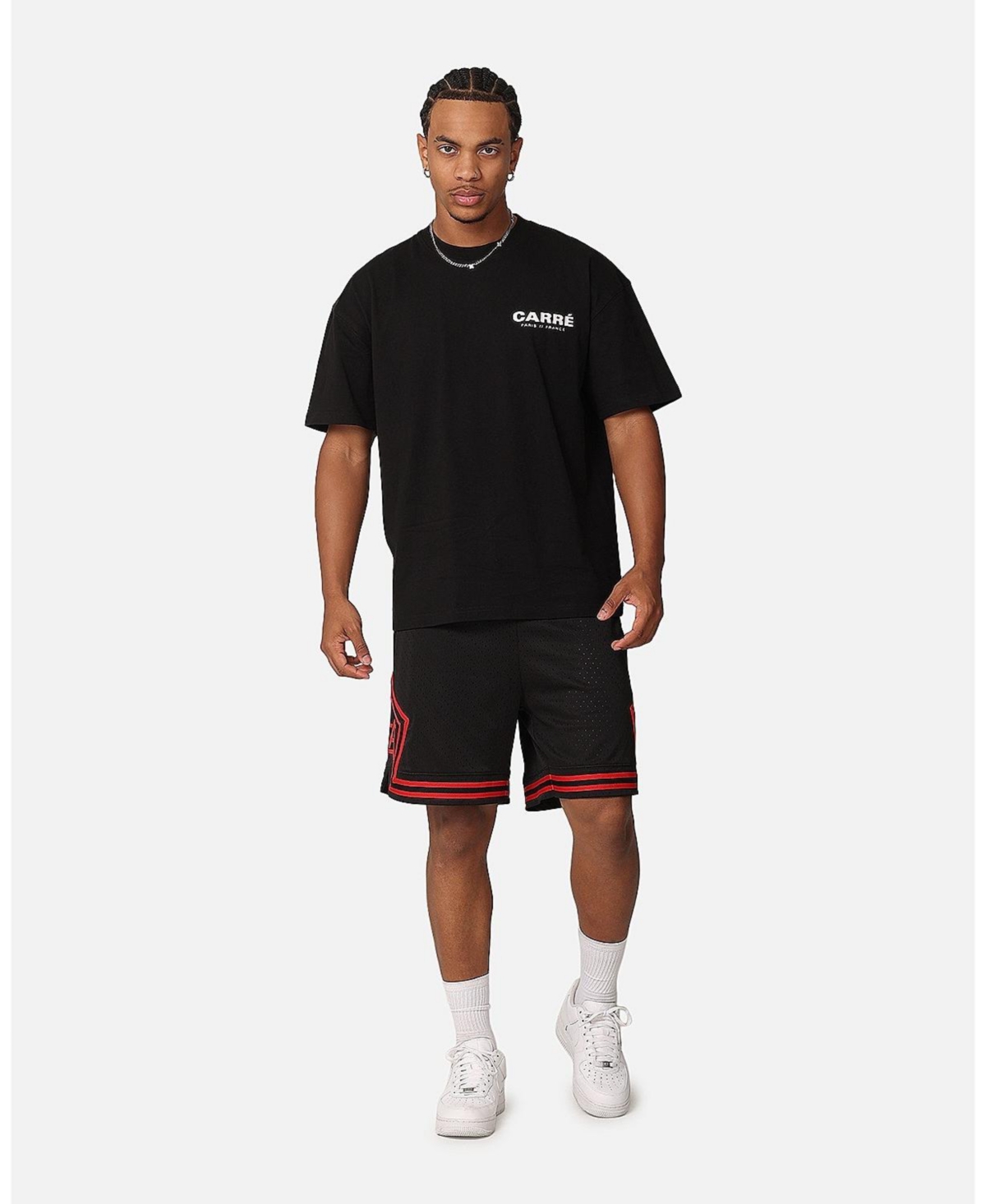 Carre Men's Fold Mesh Basketball Shorts