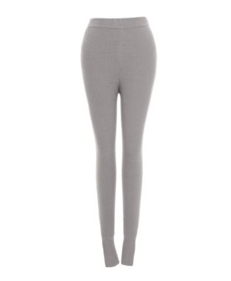 Women's Grey Naaya Ribbed Leggings