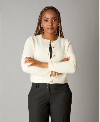Women's Itch-Free Merino Wool Button Cardigan with Soft Lining
