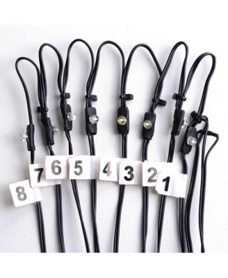 40 LED Solar String Light Cool White Fit for 8-Rib 8ft 9ft Wooden Outdoor Patio Umbrella