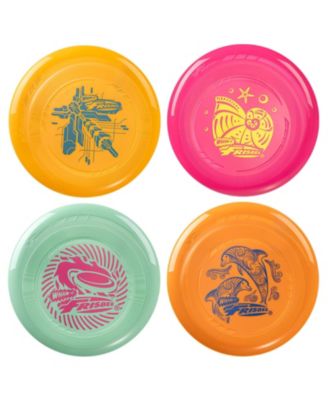 Frisbee Go 4 Pack Flying Disc, 9 Inch Lightweight Colorful Toy Set for Beginners Outdoor Game - 70g