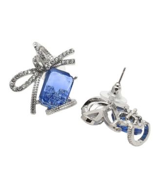 Crystal-Bow Stud Earrings