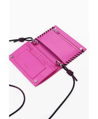 Women's Medium crossbody wallet with stitching