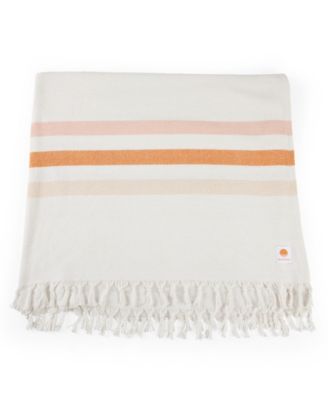 Oceanside Washable Cotton Beach Blanket, 66" x 80"