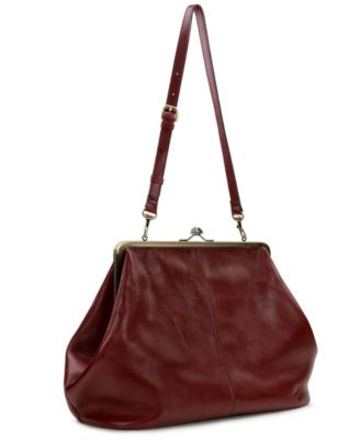 Serafina Extra-Large Leather Kisslock Bag