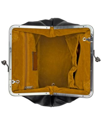 Medium Sofia Kisslock Leather Bag