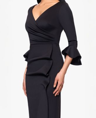 Women's V-Neck 3/4-Sleeve Sheath Dress