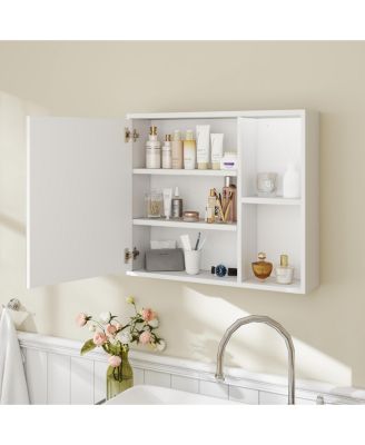 Bathroom Medicine Cabinet with Single Mirror Door