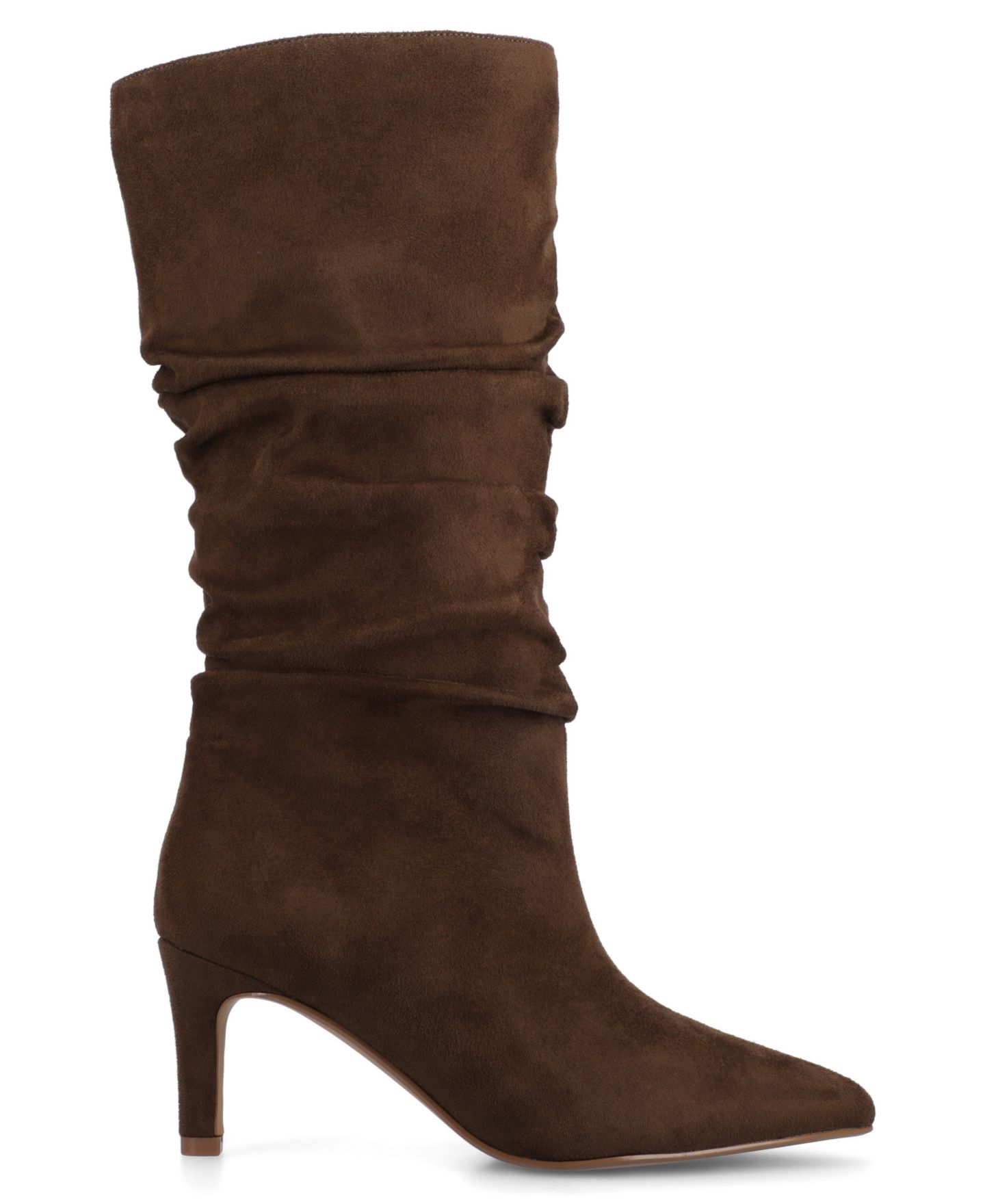 Женские ботинки Journee Collection Sonnet Slouchy Dress Boots, Regular, Wide Calf, & Extra Wide Calf, цвет: Шоколадный — фото 2