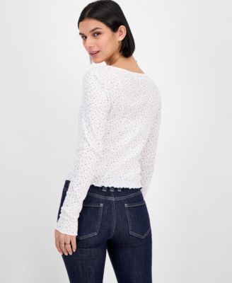 Juniors' Cotton Rib-Knit Striped Tank & Cardigan Set