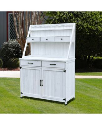 Outdoor Potting Bench with Storage