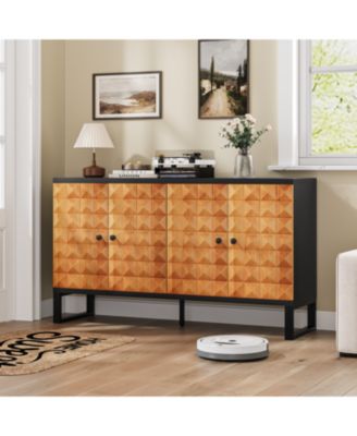 Geometric Patterned Storage Cabinet