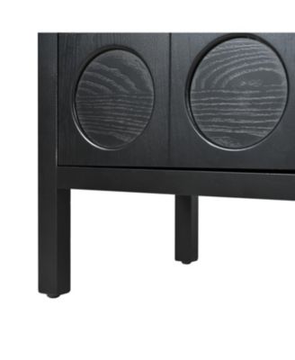 Geometric Circle Door Cabinet - Black