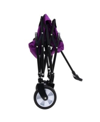 Collapsible Wagon Cart with Strapping System - Purple