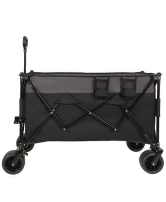 300L Folding Wagon Cart - Heavy Duty, All-Terrain, Black/Gray